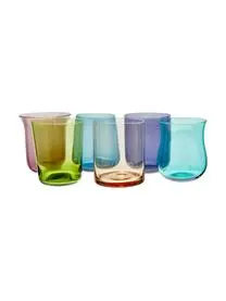 Bitossi Home Mundgeblasene Wassergläser Diseguale In Unterschiedlichen Farben Und Formen, 6 Stück 10 Bitossi Home Mundgeblasene Wassergläser Diseguale In Unterschiedlichen Farben Und Formen, 6 Stück – Bild 10