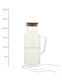 Andrea House Glaskaraffe Jarro Mit Bambusdeckel, 1 L 3 Andrea House Glaskaraffe Jarro Mit Bambusdeckel, 1 L – Bild 3