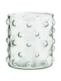 Madam Stoltz Mundgeblasene Wassergläser Spike Mit Reliefmuster, 6 Stück