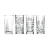 RCR Kristall-Longdrinkgläser Bichiera Mit Relief, 4er-Set